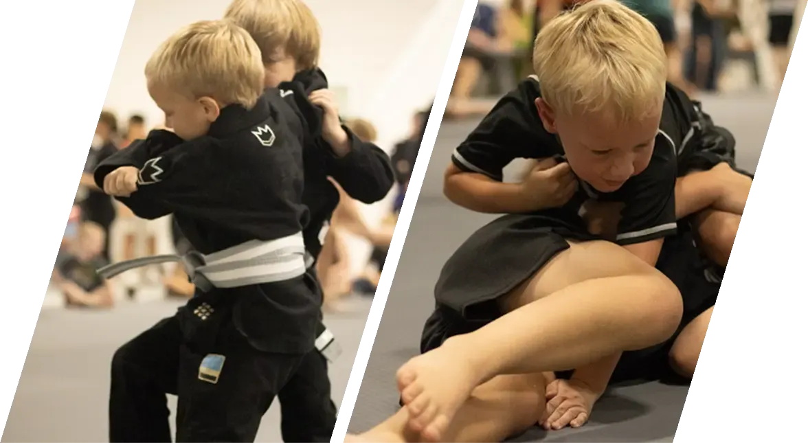 Kids training Brazilian Jiu-Jitsu at Double Five BJJ Tyler